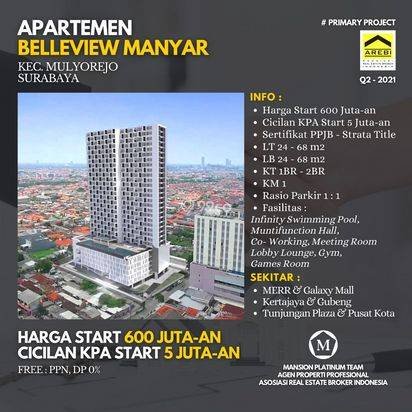 Apartemen belleview manyar mulyorejo dkt pakuwon city surabaya