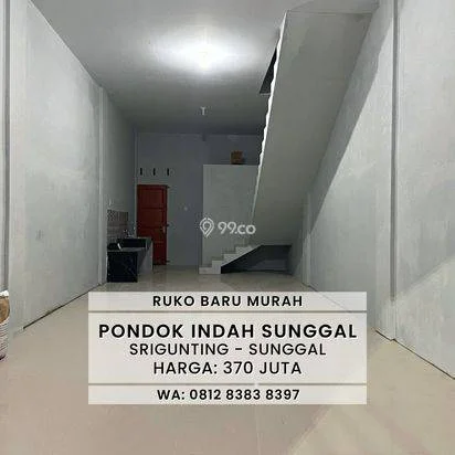 RUKO BARU MURAH HANYA 370 JUTA DI SRIGUNTING SUNGGAL MEDAN