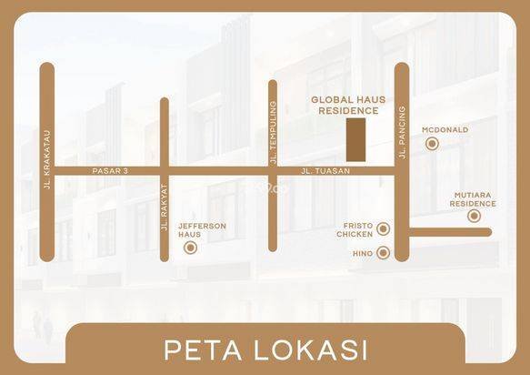 Villa di Komplek Global Haus ( Jl. Tuasan )