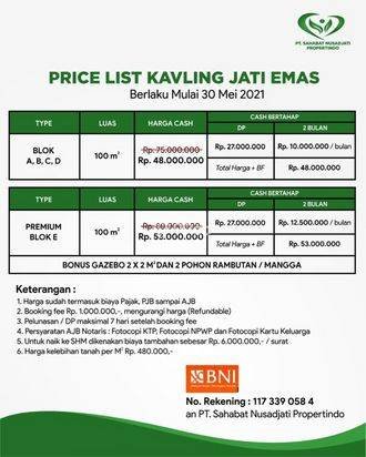 Tanah Murah Kavling Jati Indah Transyogi Bisa Bonus Pohon Jati