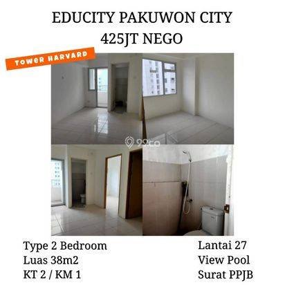 Apartemen pakuwon city harvard 2BR cash only nego kosongan