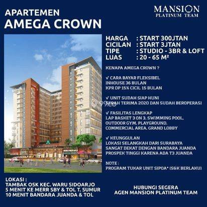 Apartemen amega crown waru sidoarjo surabaya selatan oerr merr