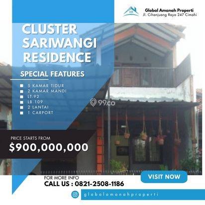 Rumah Sariwangi Residence,One Gate System,Lingkungan Nyaman