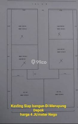 Tanah kavling Murah dlm perumahan Meruyung,depok