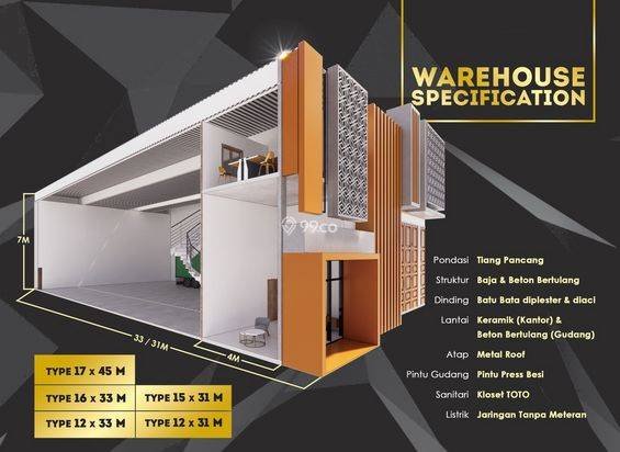 Gudang di Komplek Harmoni Logistic Center