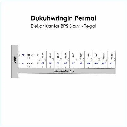 Kavling 100 Jt-an Utara Alun-Alun Slawi SHM Darat