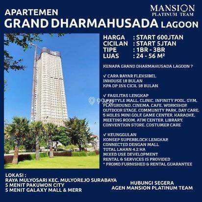 Apartemen grand dharmahusada lagoon mulyorejo surabaya timur