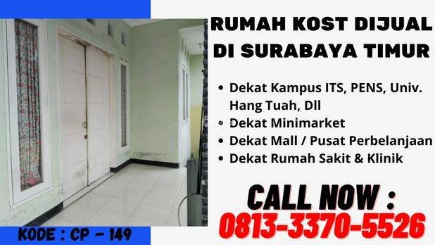 Dijual Rumah Kost di Keputih Surabaya, CALL : 0813-3370-xxxx 