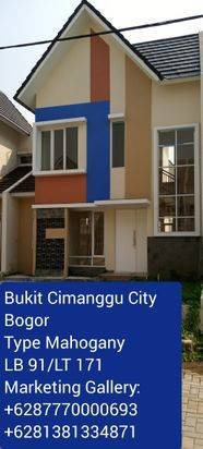 Rumah mewah di perumahan terbesar di bukit cimanggu city bogor