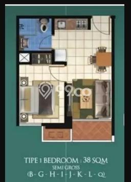 Siap Huni Apartemen di Jakarta Barat 1 Kamar & 1 Kamar Mandi, Luas 38m2 Siap Huni Apartemen di Jakarta Barat 1 Kamar & 1 Kamar Mandi, Luas 38m2