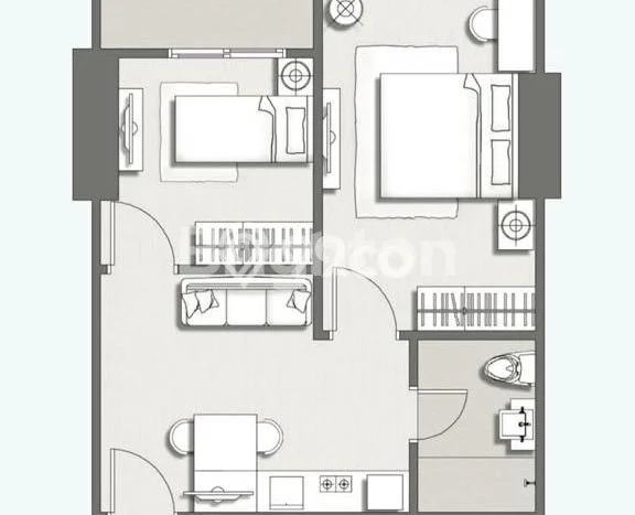 BEST DEAL! Apartemen di Basuki Rachmat, Surabaya, 2 KT, Luas 59m2m² BEST DEAL! Apartemen di Basuki Rachmat, Surabaya, 2 KT, Luas 59m2m²