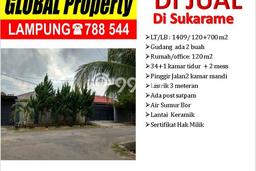 Gudang Paling Dicari LB 820m2 Dijual di Sukarame Gudang Paling Dicari LB 820m2 Dijual di Sukarame