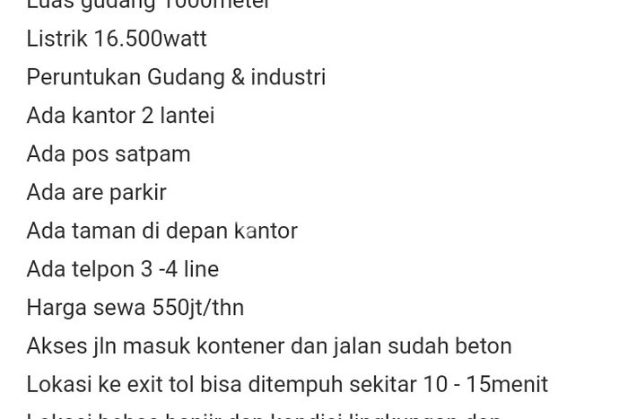 Gudang di Kapuk Kamal, Luas 1000m², Mainroad, Area Strategis Gudang di Kapuk Kamal, Luas 1000m², Mainroad, Area Strategis