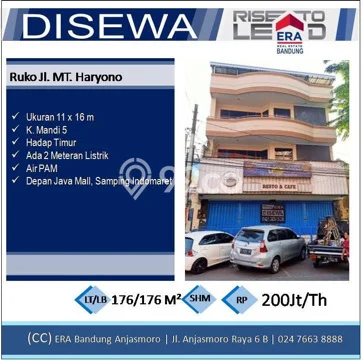 Disewakan Ruko di Semarang Selatan Semarang LT 176m2, LB 176m2 Disewakan Ruko di Semarang Selatan Semarang LT 176m2, LB 176m2
