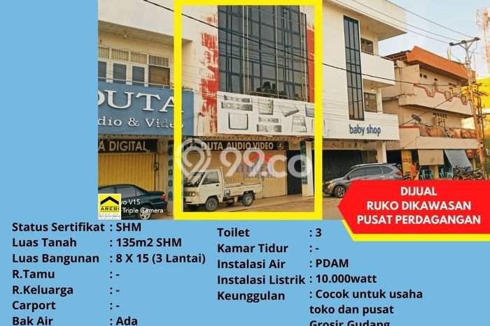 Ruko For Sale di Kawasan Pontianak Kota, Pontianak Harga Kompetitif Ruko For Sale di Kawasan Pontianak Kota, Pontianak Harga Kompetitif
