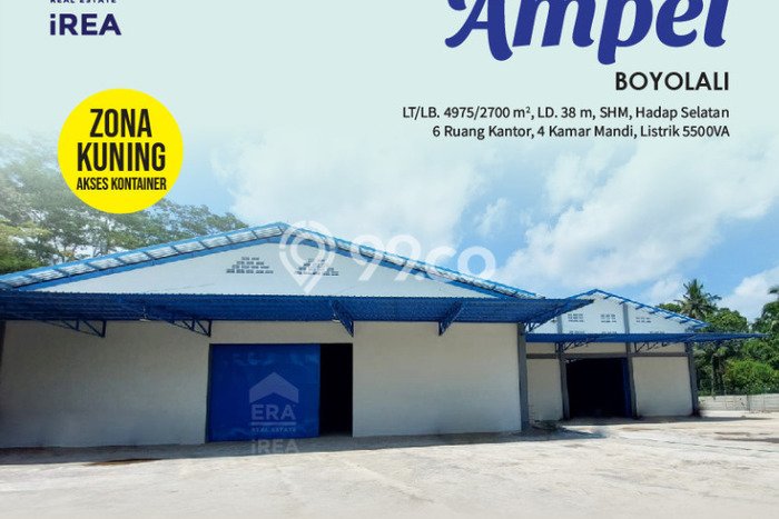 Untuk Dijual Gudang di Ampel Boyolali LT 4975m2 / LB 2700m2 Untuk Dijual Gudang di Ampel Boyolali LT 4975m2 / LB 2700m2