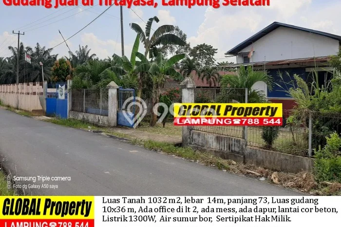 Gudang Dijual di Tanjung Bintang LT 1932m2, LB 480m2 untuk Investasi Gudang Dijual di Tanjung Bintang LT 1932m2, LB 480m2 untuk Investasi