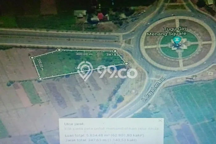 Tanah di Gerung, Lombok Barat Luas 5838m2 Dijual Segera Tanah di Gerung, Lombok Barat Luas 5838m2 Dijual Segera