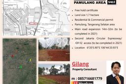 Tanah untuk Dijual Lokasi Pamulang, Tangerang Selatan Luas 17655m2 SHM Tanah untuk Dijual Lokasi Pamulang, Tangerang Selatan Luas 17655m2 SHM