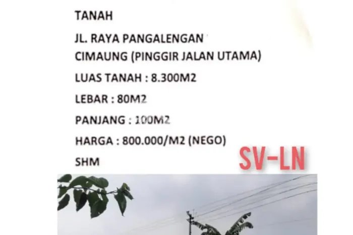 Tanah Kavling di Pangalengan Dijual dengan Luas 8300m2 Tanah Kavling di Pangalengan Dijual dengan Luas 8300m2