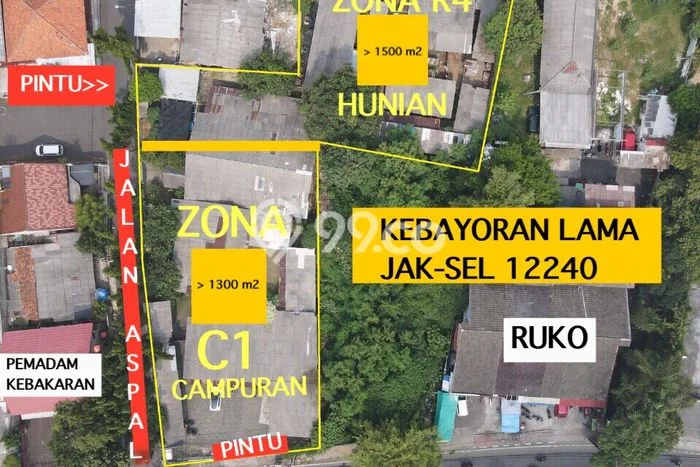 Tanah Kavling untuk Dijual di Kebayoran Lama Jakarta Selatan 2800m2 Tanah Kavling untuk Dijual di Kebayoran Lama Jakarta Selatan 2800m2