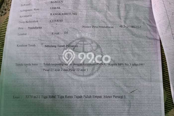 Tanah Kavling untuk Dijual di Rangkasbitung Lebak 3300m2 Tanah Kavling untuk Dijual di Rangkasbitung Lebak 3300m2