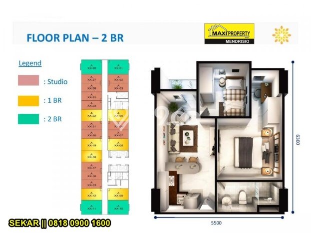 Unit Apartemen 1 Kamar & 1 Kamar Mandi Dijual di Cibitung, Bekasi Unit Apartemen 1 Kamar & 1 Kamar Mandi Dijual di Cibitung, Bekasi
