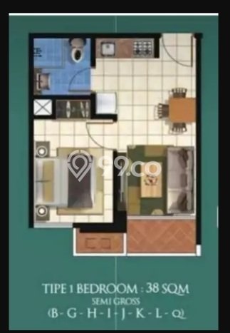 Siap Huni Apartemen di Jakarta Barat 1 Kamar & 1 Kamar Mandi, Luas 38m2 Siap Huni Apartemen di Jakarta Barat 1 Kamar & 1 Kamar Mandi, Luas 38m2