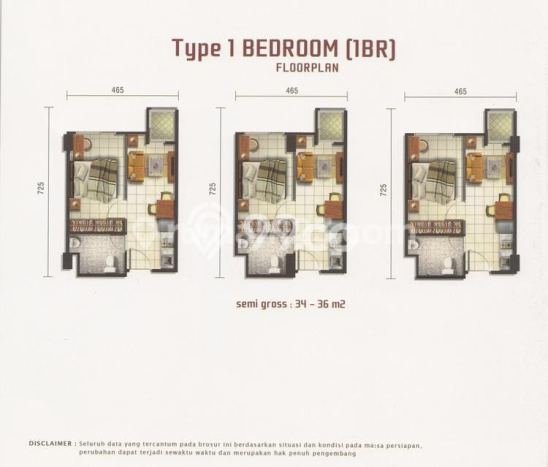 Hunian Apartemen Strategis untuk Dijual di Tangerang dengan 1 Kamar Hunian Apartemen Strategis untuk Dijual di Tangerang dengan 1 Kamar
