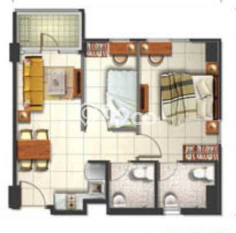 Dijual Apartemen di Tangerang 2 Kamar & 2 Kamar Mandi, Luas 58m2 Dijual Apartemen di Tangerang 2 Kamar & 2 Kamar Mandi, Luas 58m2