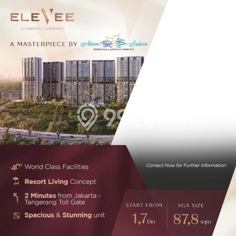 Hunian Apartemen Strategis untuk Dijual di Tangerang dengan 2 Kamar Hunian Apartemen Strategis untuk Dijual di Tangerang dengan 2 Kamar