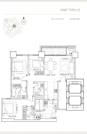 Hunian Apartemen High-Class untuk Dijual di Jakarta Selatan dengan 3 BR & 3 Kamar Mandi Hunian Apartemen High-Class untuk Dijual di Jakarta Selatan dengan 3 BR & 3 Kamar Mandi