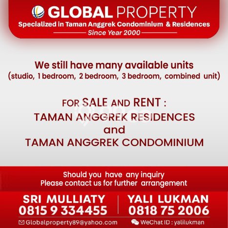 Apartemen Sewa 2 Kamar Murah Siap Huni di Jakarta Barat, Luas 99m2 Apartemen Sewa 2 Kamar Murah Siap Huni di Jakarta Barat, Luas 99m2