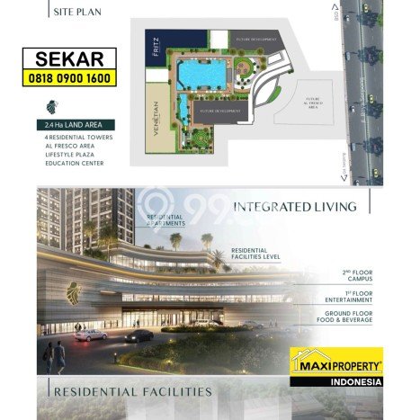 Dijual Segera Apartemen 3 KT & 0 KM di Serpong, Tangerang Selatan Dijual Segera Apartemen 3 KT & 0 KM di Serpong, Tangerang Selatan