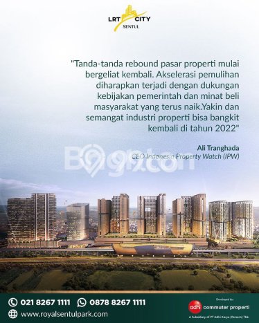 Apartemen Harga Terjangkau untuk Dijual di Sentul Dengan Spesifikasi 1 KT & 1 KM Apartemen Harga Terjangkau untuk Dijual di Sentul Dengan Spesifikasi 1 KT & 1 KM