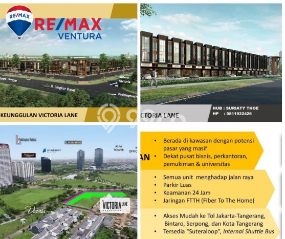 Dijual Ruko di Alam Sutera, Luas 255m², Kawasan Komersial, Jalur Strategis Dijual Ruko di Alam Sutera, Luas 255m², Kawasan Komersial, Jalur Strategis