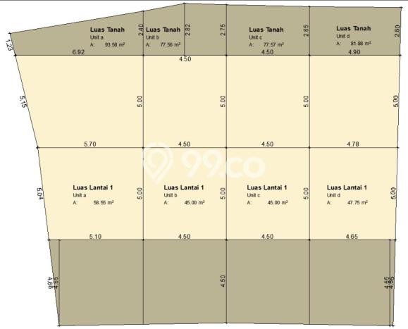 Ruko Dijual di Prime Area Bandung Luas 90m2 Ruko Dijual di Prime Area Bandung Luas 90m2