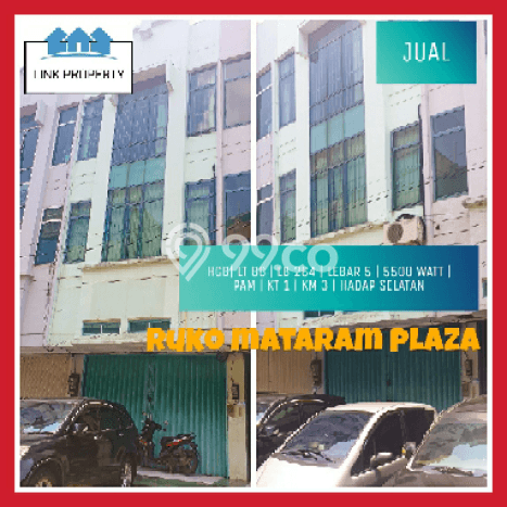 Ruko di Mataram, Luas 264m2m², Kawasan Strategis, Jalan Utama Ruko di Mataram, Luas 264m2m², Kawasan Strategis, Jalan Utama