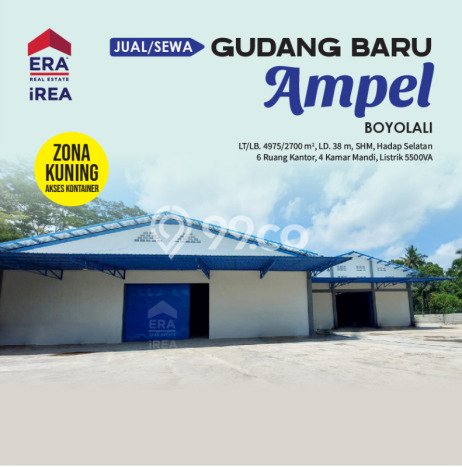 Gudang disewakan di Ampel Boyolali dengan luas bangunan 2700m2 Gudang disewakan di Ampel Boyolali dengan luas bangunan 2700m2