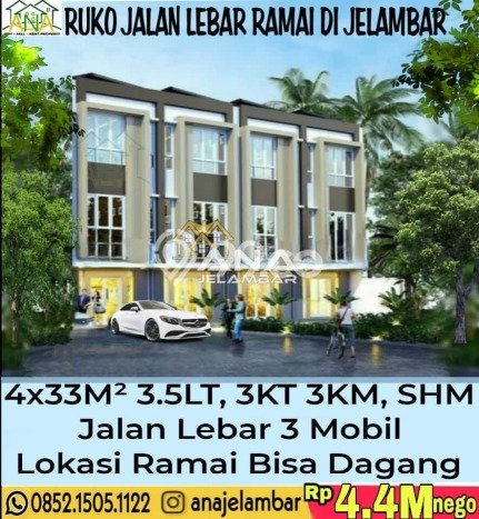 Paling Dicari! Ruko Dijual di Jelambar Harga Kompetitif Paling Dicari! Ruko Dijual di Jelambar Harga Kompetitif