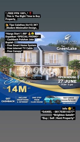 Rumah EXCLUSIVE! area Citraland, Surabaya, Luas 90m² Bangunan 90m², HARGA SPESIAL Rumah EXCLUSIVE! area Citraland, Surabaya, Luas 90m² Bangunan 90m², HARGA SPESIAL