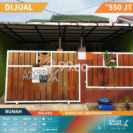 Hunian Nyaman Buring, Lingkungan Sejuk - LT 102m2m² Hunian Nyaman Buring, Lingkungan Sejuk - LT 102m2m²