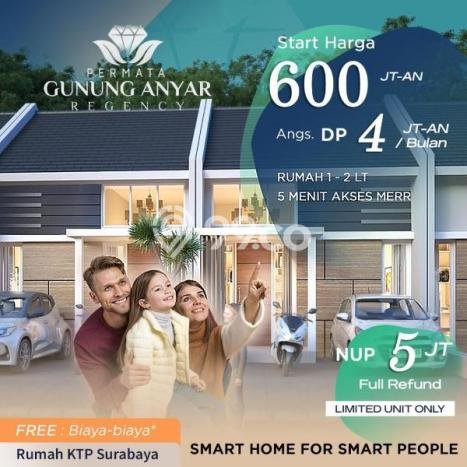 Rumah Modern 2 KT di Gununganyar Surabaya Rumah Modern 2 KT di Gununganyar Surabaya