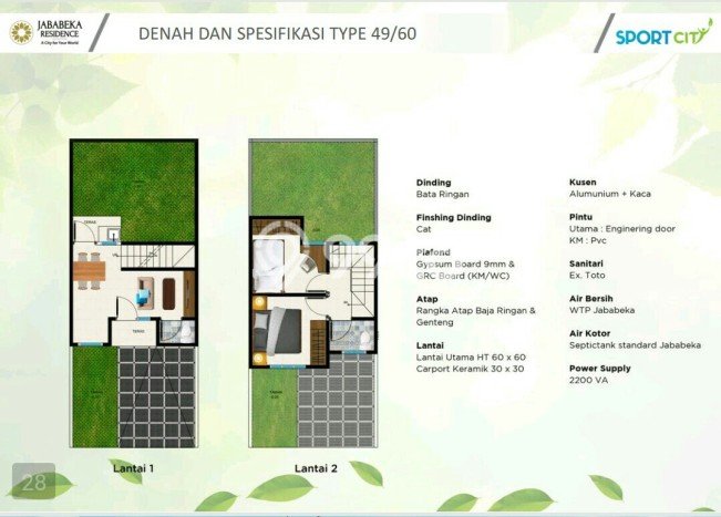 Rumah Nyaman 2 KT LB 43m2 Kondisi Bagus di Jababeka Rumah Nyaman 2 KT LB 43m2 Kondisi Bagus di Jababeka
