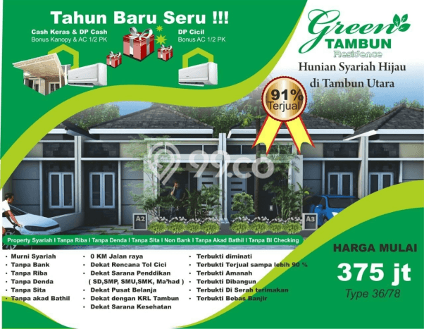 Hunian Terjangkau Dijual di Tambun Utara, Bekasi Harga Rp.385 Juta Hunian Terjangkau Dijual di Tambun Utara, Bekasi Harga Rp.385 Juta