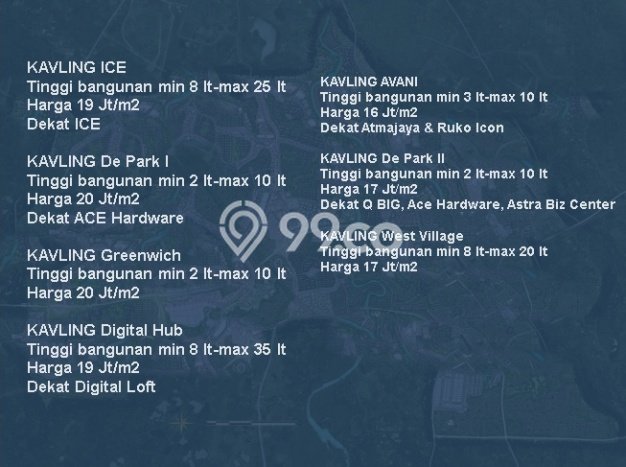 Dijual Tanah Lokasi BSD City, Tangerang Seluas 984m2 Dijual Tanah Lokasi BSD City, Tangerang Seluas 984m2