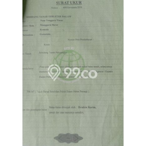 Lahan Dijual Lokasi Komodo, Manggarai Barat dengan Luas Tanah 796m2 dan Status SHM Lahan Dijual Lokasi Komodo, Manggarai Barat dengan Luas Tanah 796m2 dan Status SHM