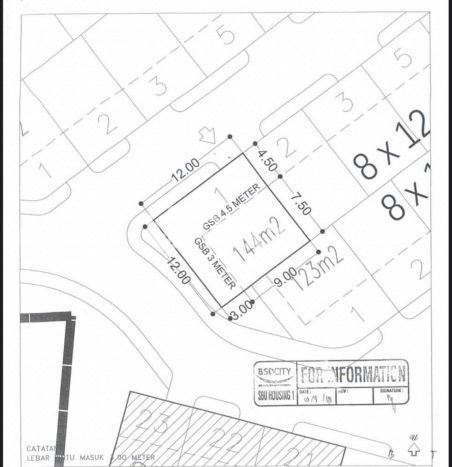 Kavling Tanah untuk Dijual di BSD Eminent, Tangerang, Luas 144m2 Kavling Tanah untuk Dijual di BSD Eminent, Tangerang, Luas 144m2