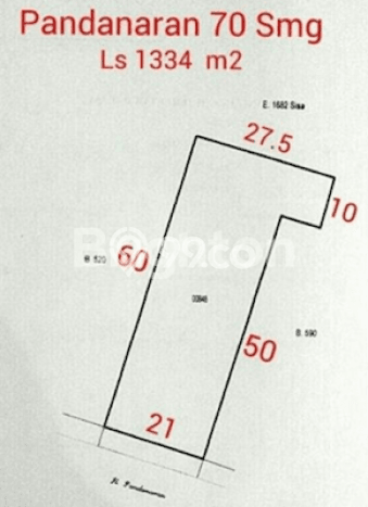 Tanah untuk Dijual Lokasi Semarang Tengah, Semarang Luas 1334m2 - Tanah untuk Dijual Lokasi Semarang Tengah, Semarang Luas 1334m2 -
