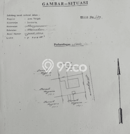 PRIME LOCATION! Tanah Kawasan Manahan, Luas 249m2m², Cocok untuk Investasi PRIME LOCATION! Tanah Kawasan Manahan, Luas 249m2m², Cocok untuk Investasi